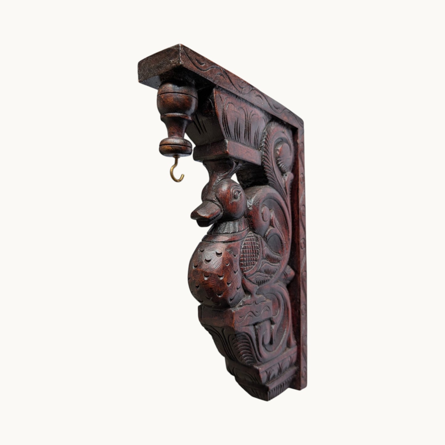 12 Inch Wooden Swan Wall Bracket – Hand-Carved Decorative Wall Support