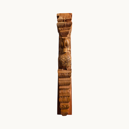 18 Inch Teakwood Finish Swan Wall Bracket – Hand-Carved Decorative Support