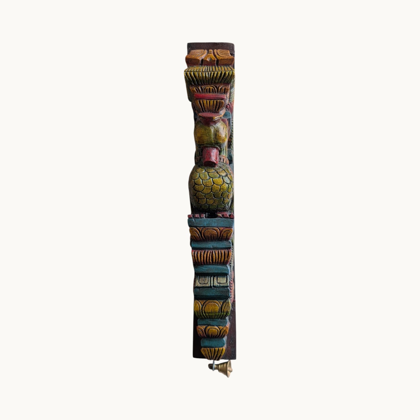 18 Inch Hand-Carved Painted Wooden Bracket – Handcrafted Wall Bracket Shelf