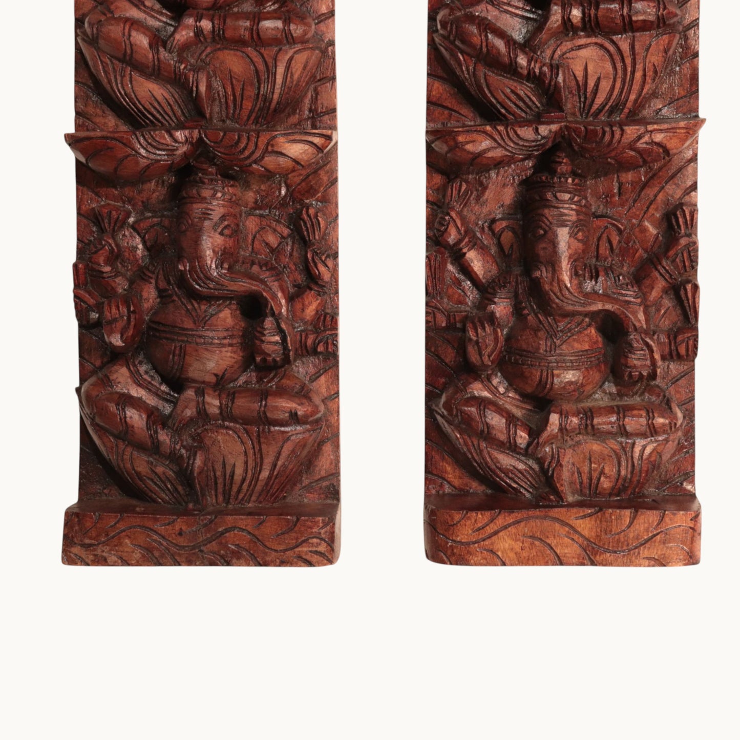 Thar Arts And Furniture - Vertical Ashta Ganesha Wall Panel Pair