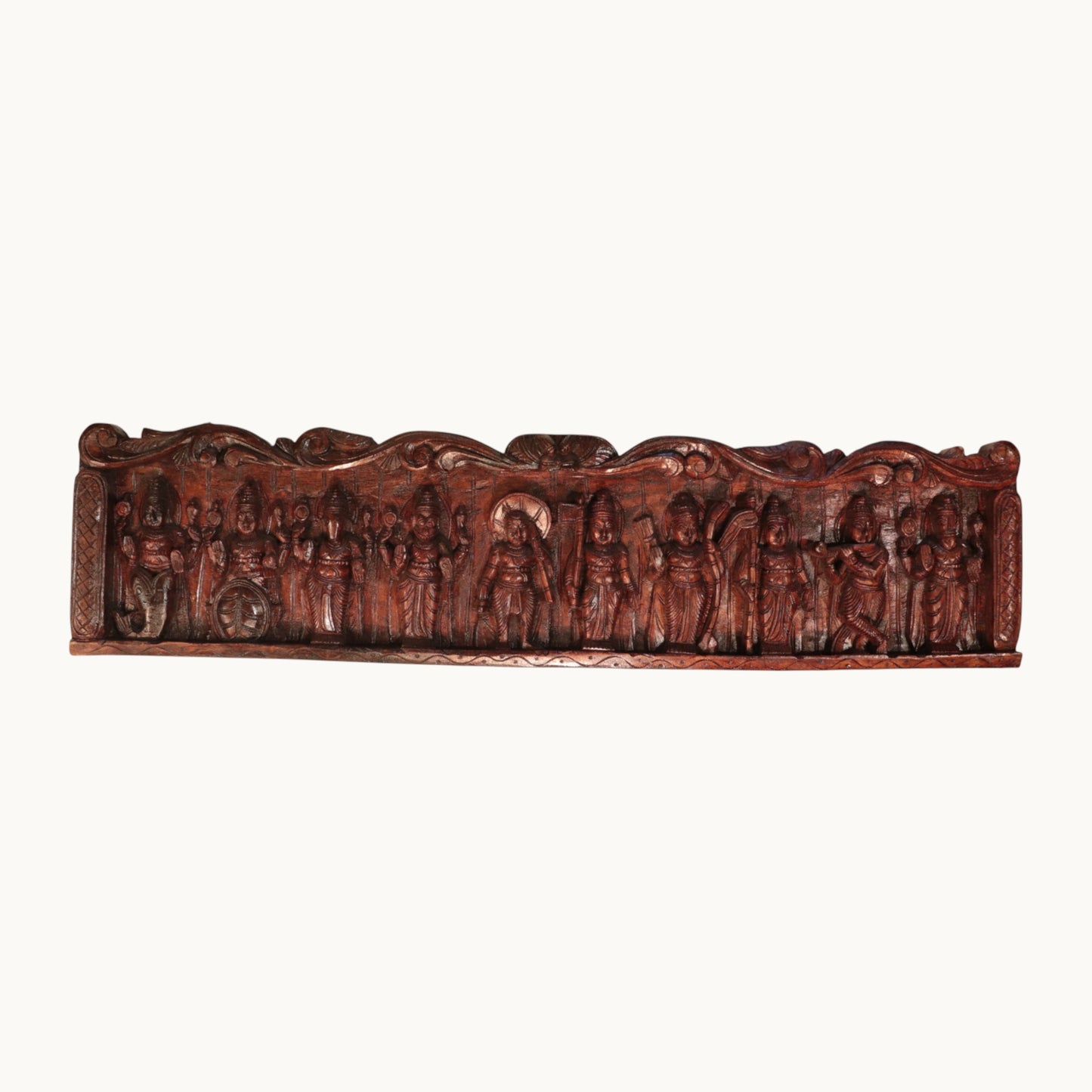 Thar Arts And Furniture - Dasavatharam Wooden Wall Hanging