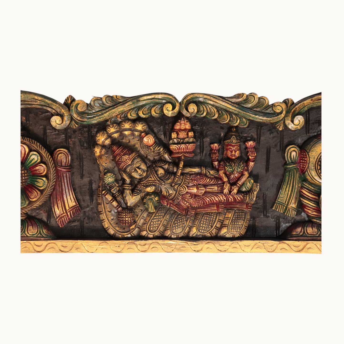 Thar Arts And Furniture - Wooden Vishnu Lakshmi Wall Panel