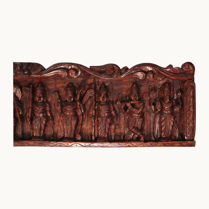 Thar Arts And Furniture - Dasavatharam Wooden Wall Hanging