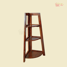 Wooden Folding Corner Bookshelf