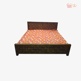 Brown Sheesham King Size Bed