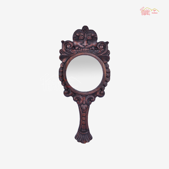 Wooden Rosewood Hand Mirror with Yalli