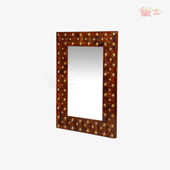Sheesham Wooden Mirror - Brown Color