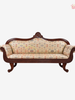 Teak Wood Sofa Walnut - 3 Seater