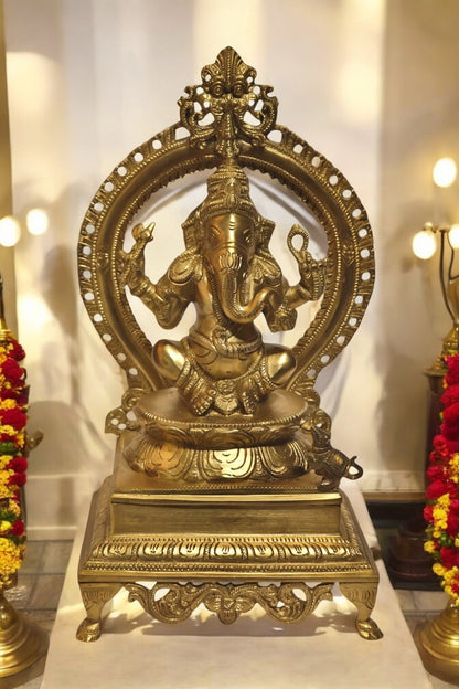 Thar Arts And Furniture - Brass Ganesha with Arch