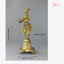Brass Standing Krishna Statue