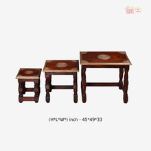 Wooden Nest Of Tables in Brown Color Mango Wood