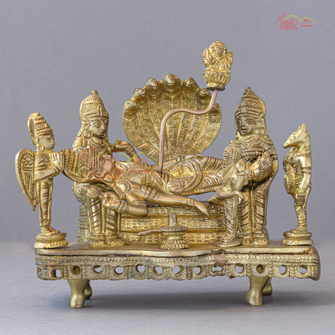 Brass Decorative Brass Idol Of Vishnu