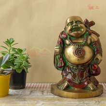 Brass Laughing Buddha Statue