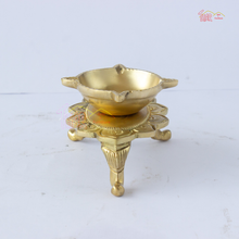 Brass Lamp On Lotus