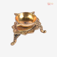 Brass Lamp On Lotus