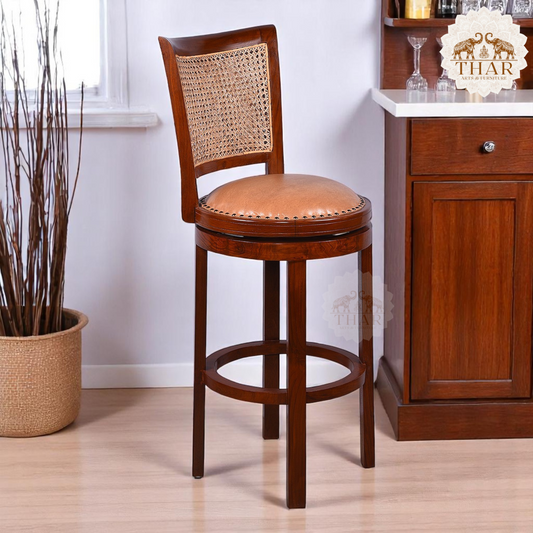 Thar Arts And Furniture - Cane Patio Bar Chair
