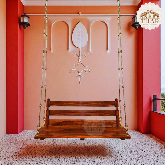 Thar Arts & Furniture – Sheesham Wood Swing with Back Rest
