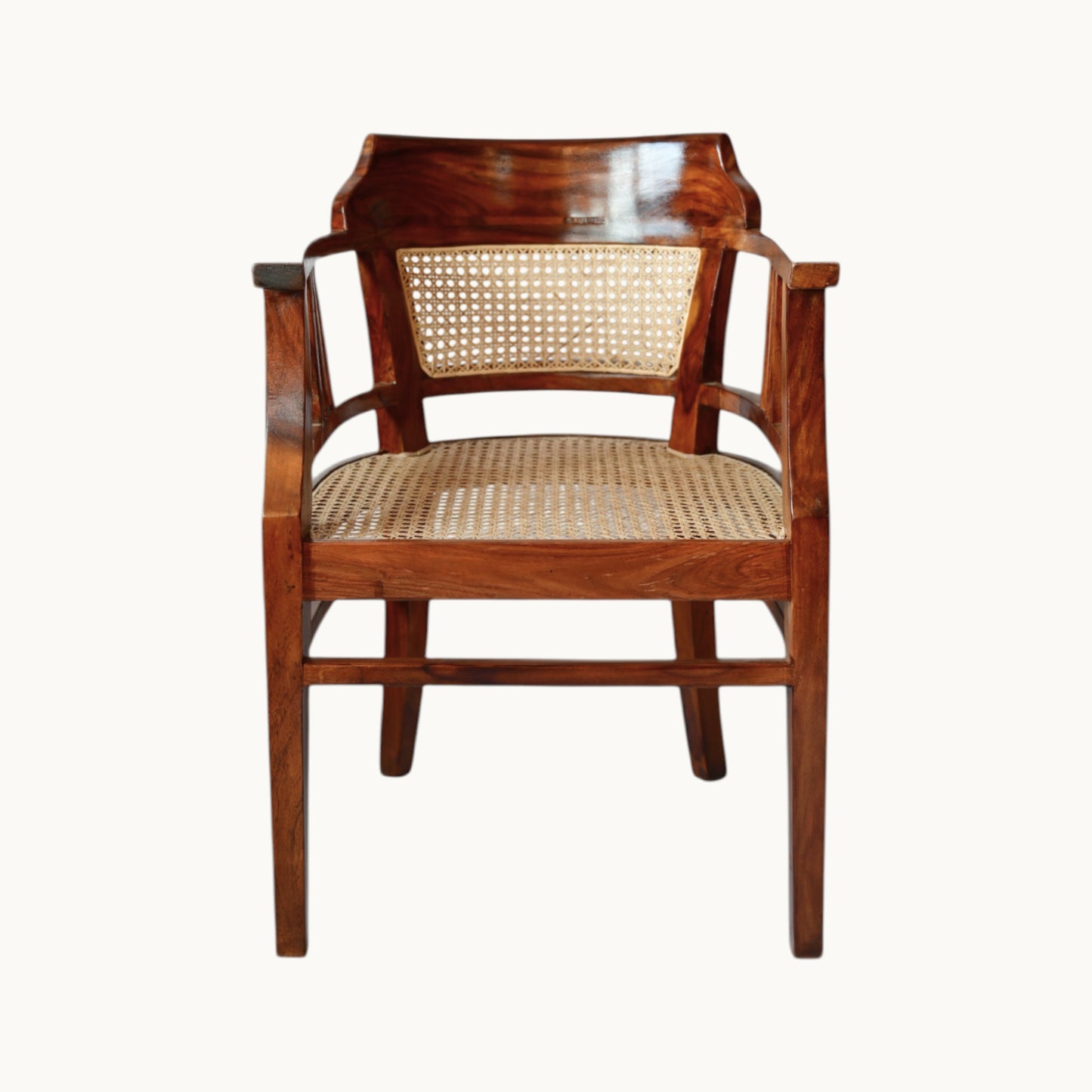 Thar Arts And Furniture - Sheesham Wood Living Room and Bedroom Arm Chair with Cane finish ( Rattan )