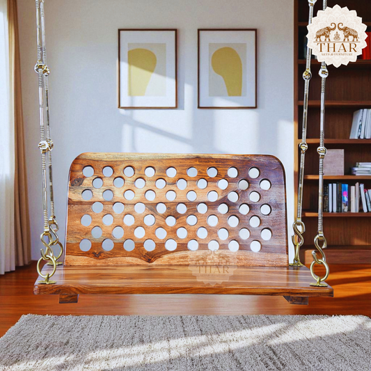 Thar Arts & Furniture – Sheesham Wood Swing with Back Rest