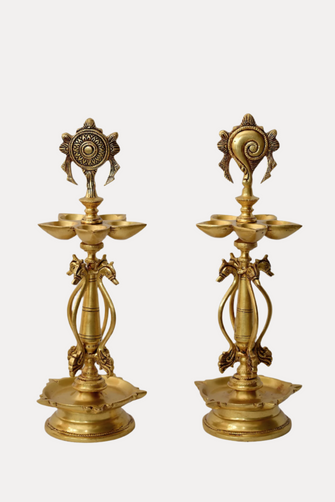 Thar Arts And Furniture - Brass Chakra Lamp