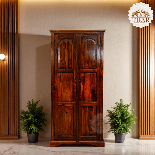 Thar Arts And Furniture - Sheesham Wood Wardrobe | Wooden Almirah for Bed Room