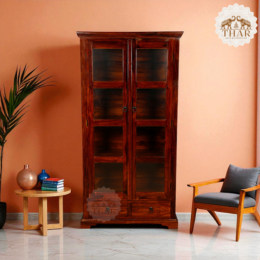 Thar Arts And Furniture - Sheesham Wood Crockery Cabinet