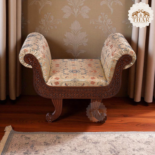 Thar Arts And Furniture - SOLID WOOD (TEAK) ROMES ROMES SINGLE SEATER SOFA