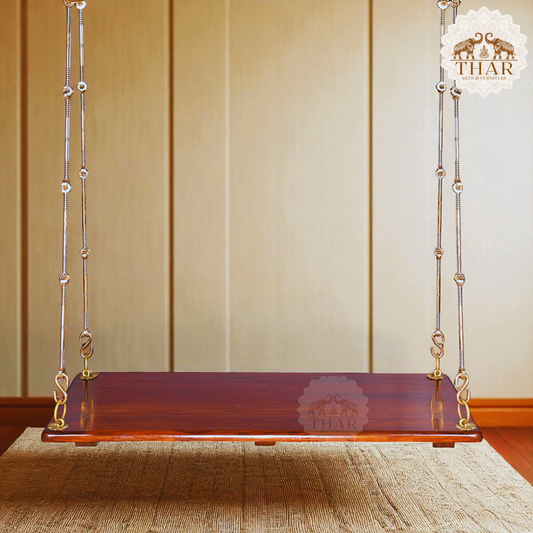 Thar Arts & Furniture – Teak Wood Swing in Honey finish (Plank)