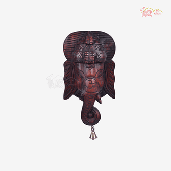 Vaagai Wooden Ganesha Mask Wall Hanging