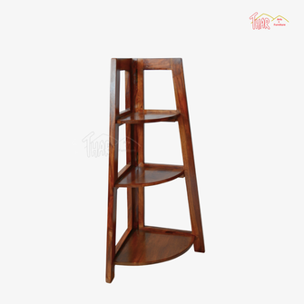 Wooden Folding Corner Bookshelf