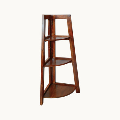 Thar Arts And Furniture - Sheesham Wood Folding Corner Bookshelf