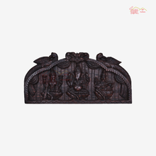 Wooden Ganesha Lakshmi And Saraswati Wall Panel