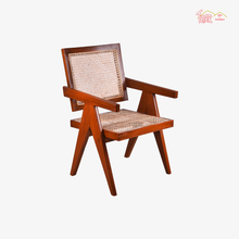 Teak Wood Study Chair Rattan