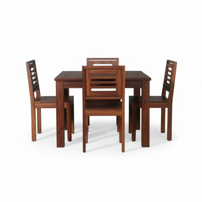 Solid Sheesham Wood Dining Table Set – 4 Seater | Minimalist Modern Design | Thar Arts & Furniture
