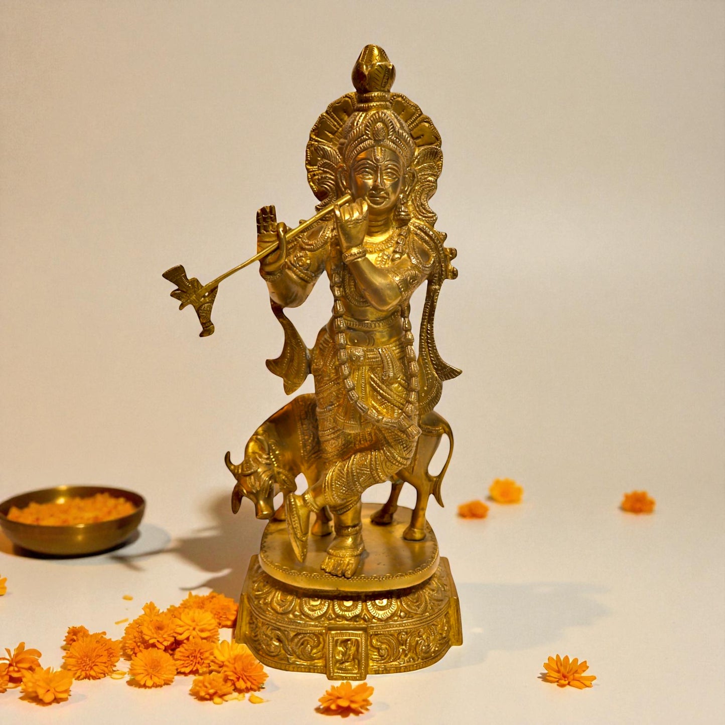 Thar Arts and Furniture - Krishna with cow