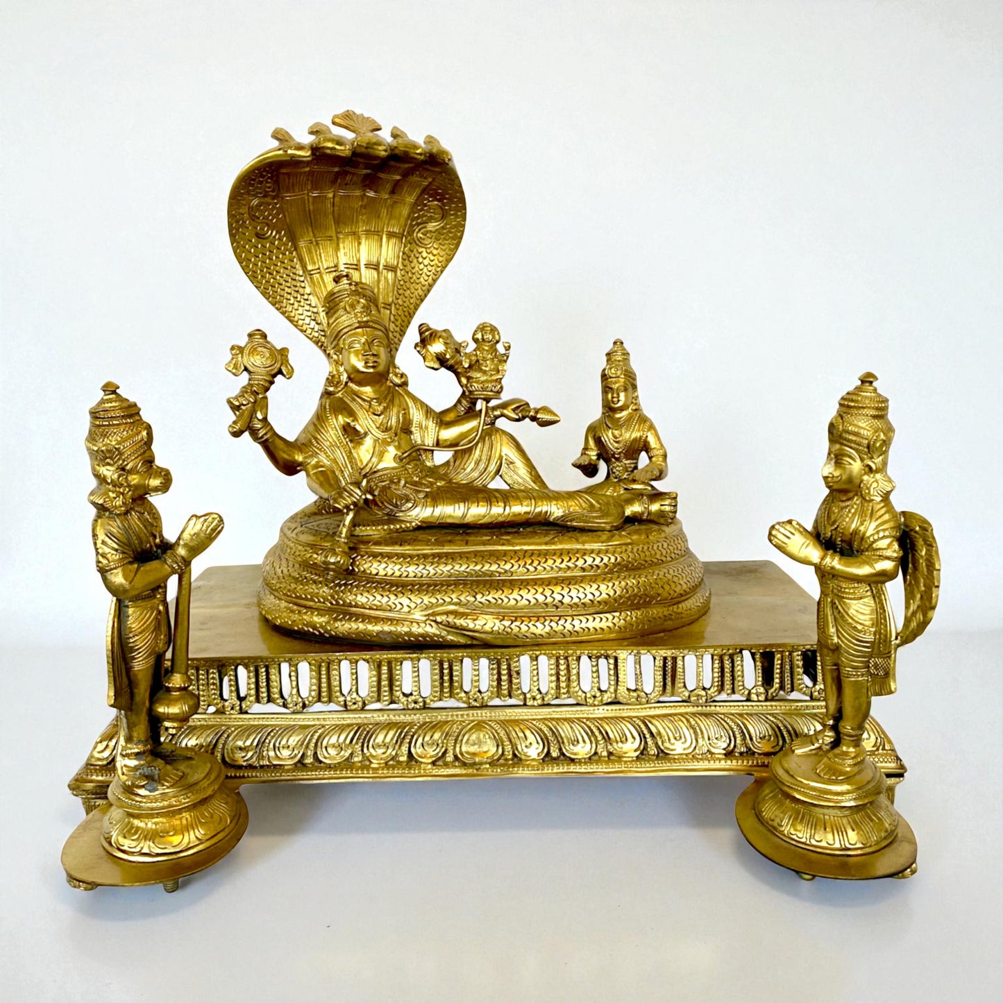 Bronze Lord Vishnu Idol – Padmanabhaswamy | Thar Arts & Furniture