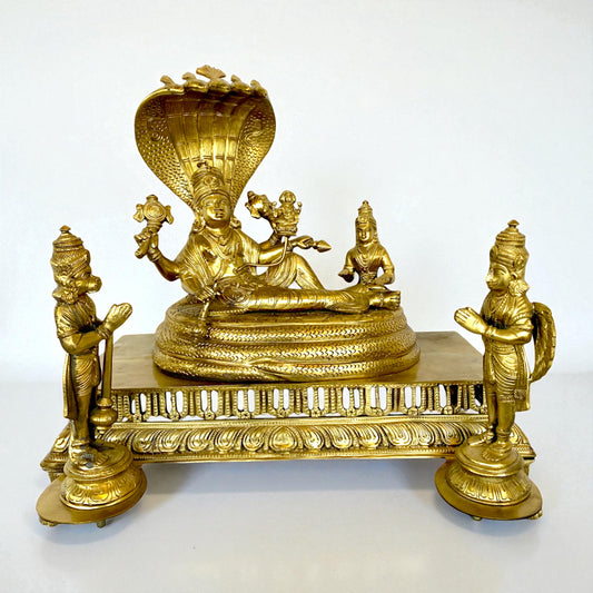 Bronze Lord Vishnu Idol – Padmanabhaswamy | Thar Arts & Furniture