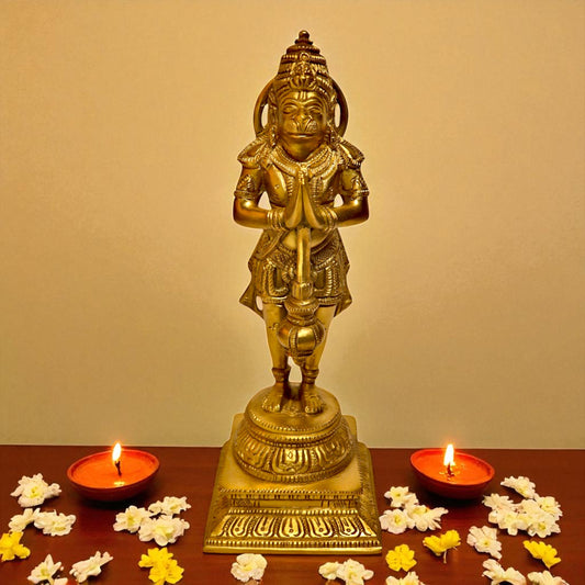 Thar Arts And Furniture - Handcrafted Brass Hanuman Idol
