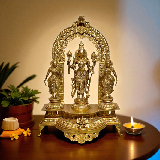 Thar Arts And Furniture - Bronze Vishnu family Statue