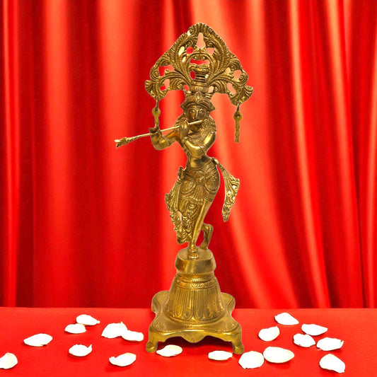 Thar Arts And Furniture - Brass Arch Krishna with Flute