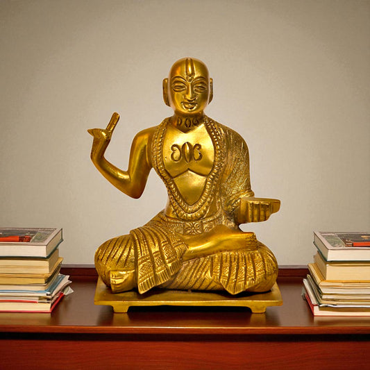 Thar Arts And Furniture - Madhvacharya Brass Idol